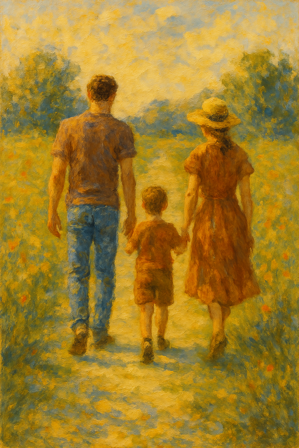 Family Walk - Impressionism - Scriptures Illustrated