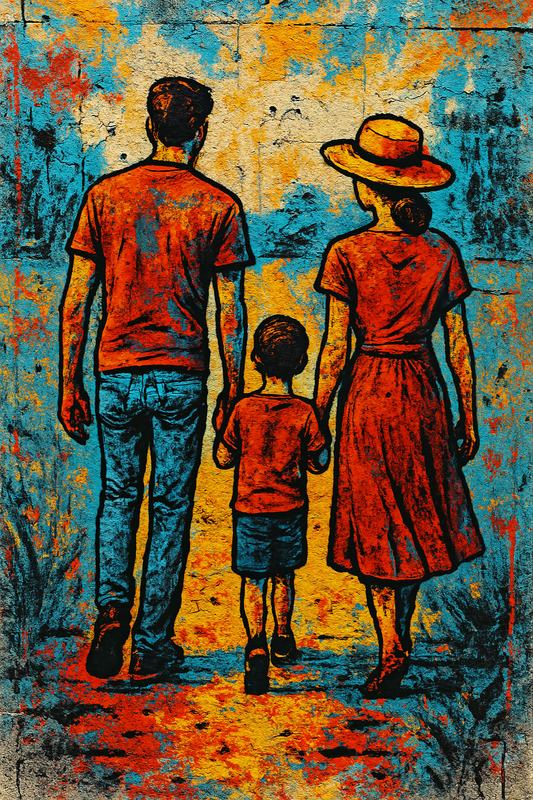 Family Walk - Street Art