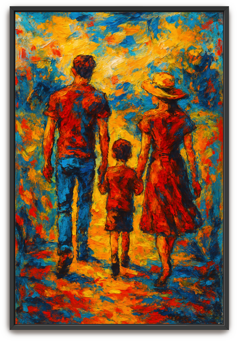 Family Walk - Abstract Expressionism - Scriptures Illustrated