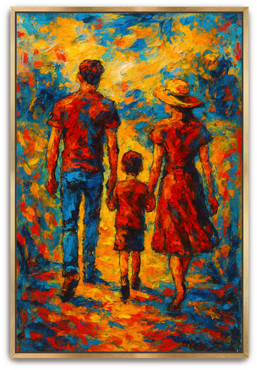 Family Walk - Abstract Expressionism - Scriptures Illustrated