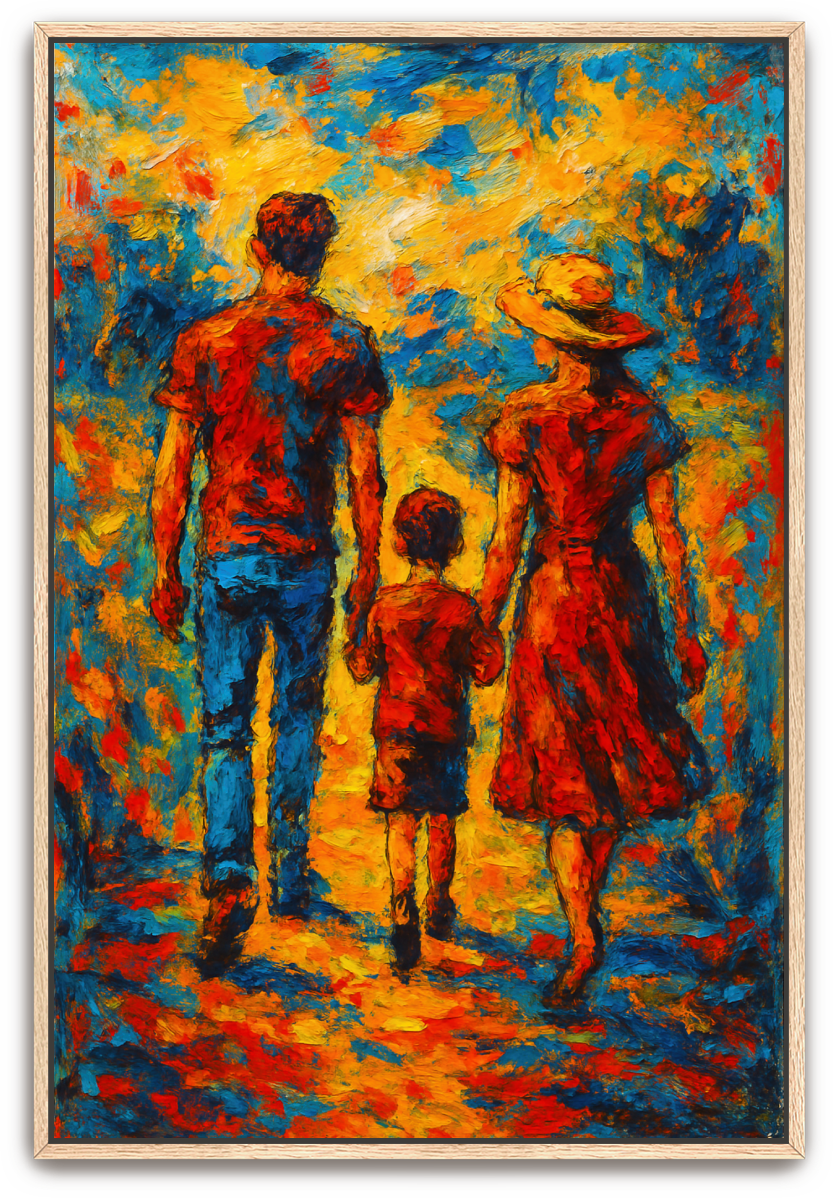 Family Walk - Abstract Expressionism - Scriptures Illustrated