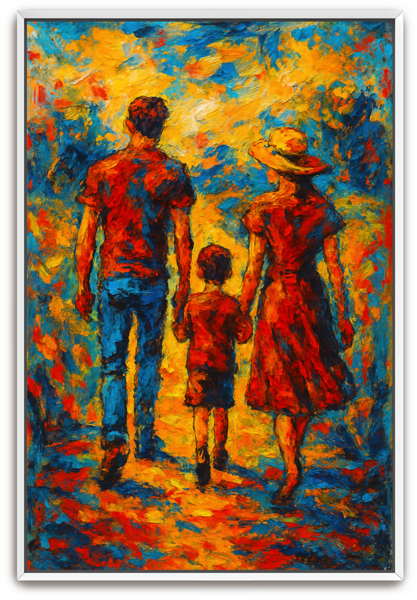 Family Walk - Abstract Expressionism - Scriptures Illustrated
