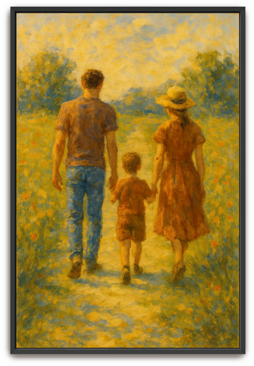 Family Walk - Impressionism - Scriptures Illustrated