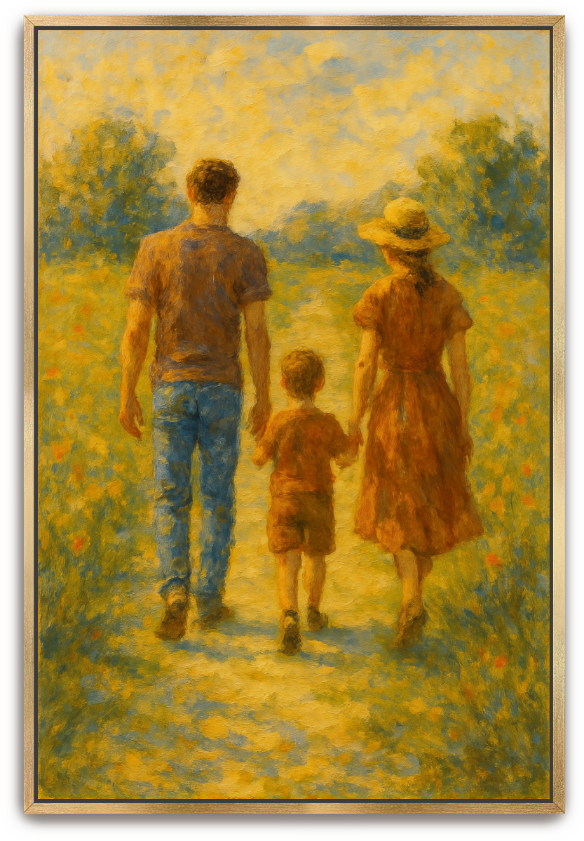 Family Walk - Impressionism - Scriptures Illustrated