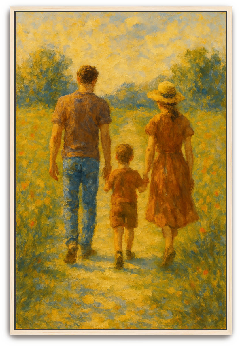Family Walk - Impressionism - Scriptures Illustrated