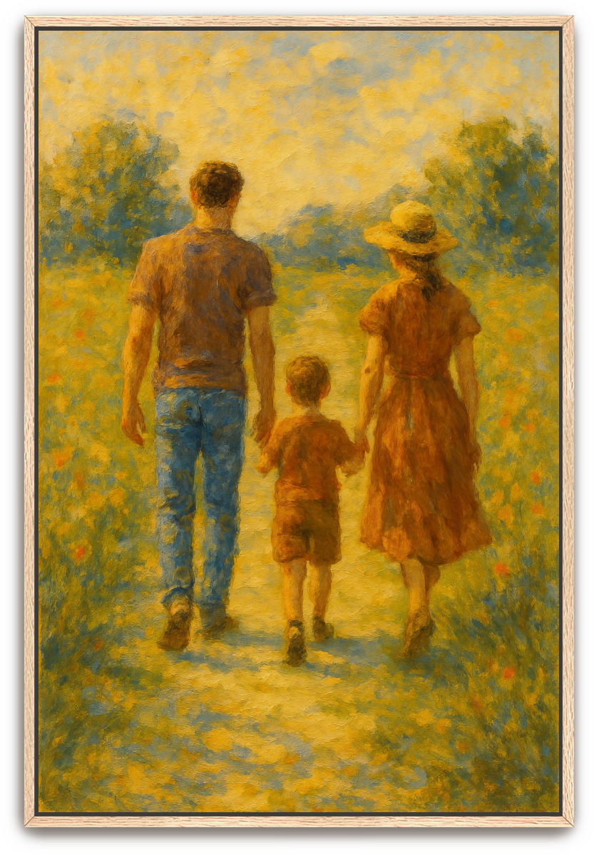 Family Walk - Impressionism - Scriptures Illustrated