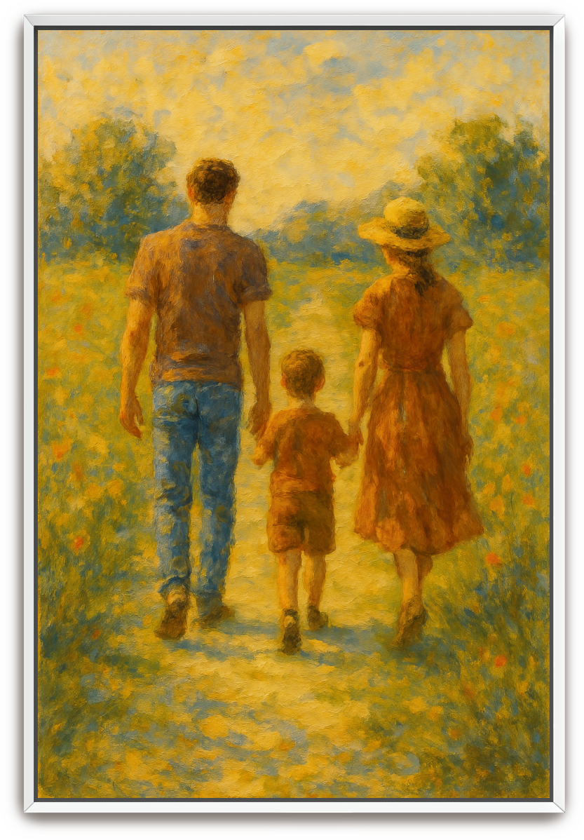 Family Walk - Impressionism - Scriptures Illustrated