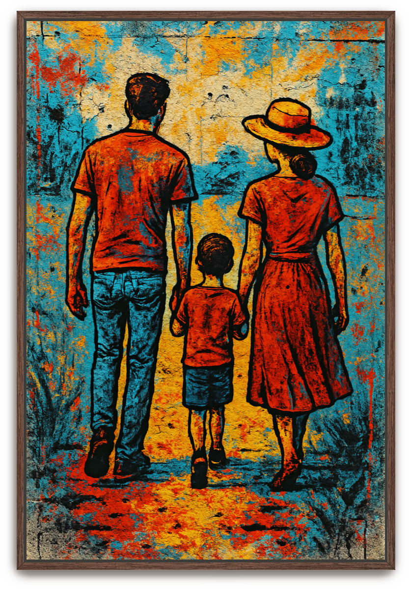 Family Walk - Street Art