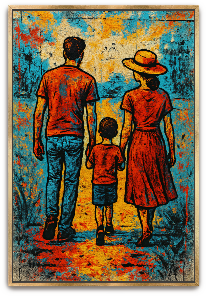 Family Walk - Street Art