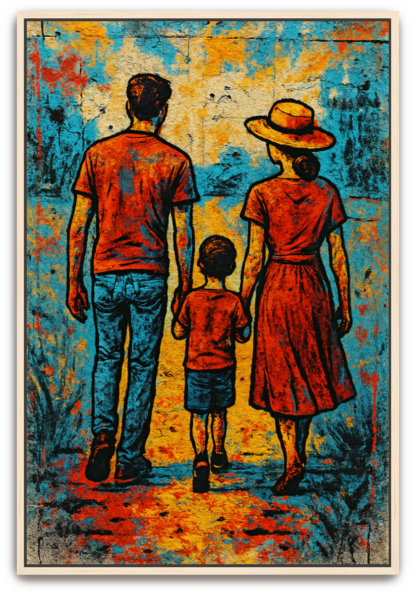 Family Walk - Street Art