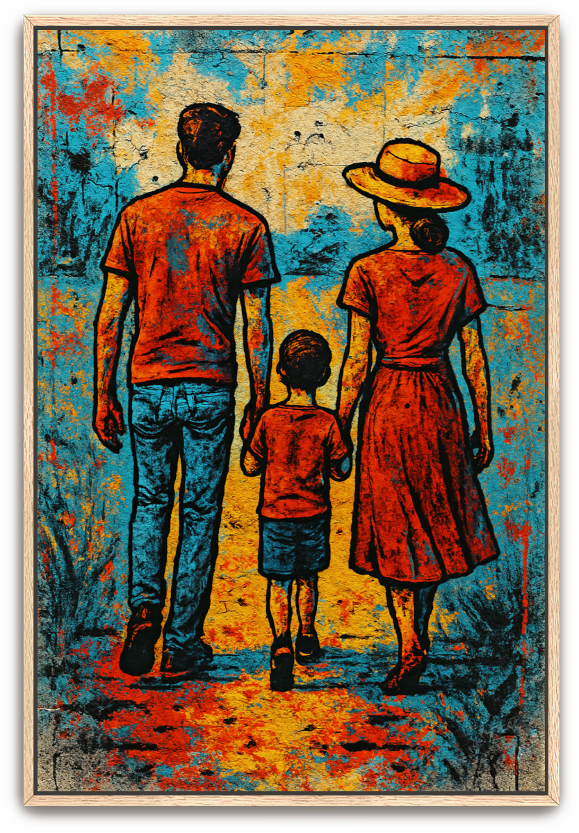 Family Walk - Street Art