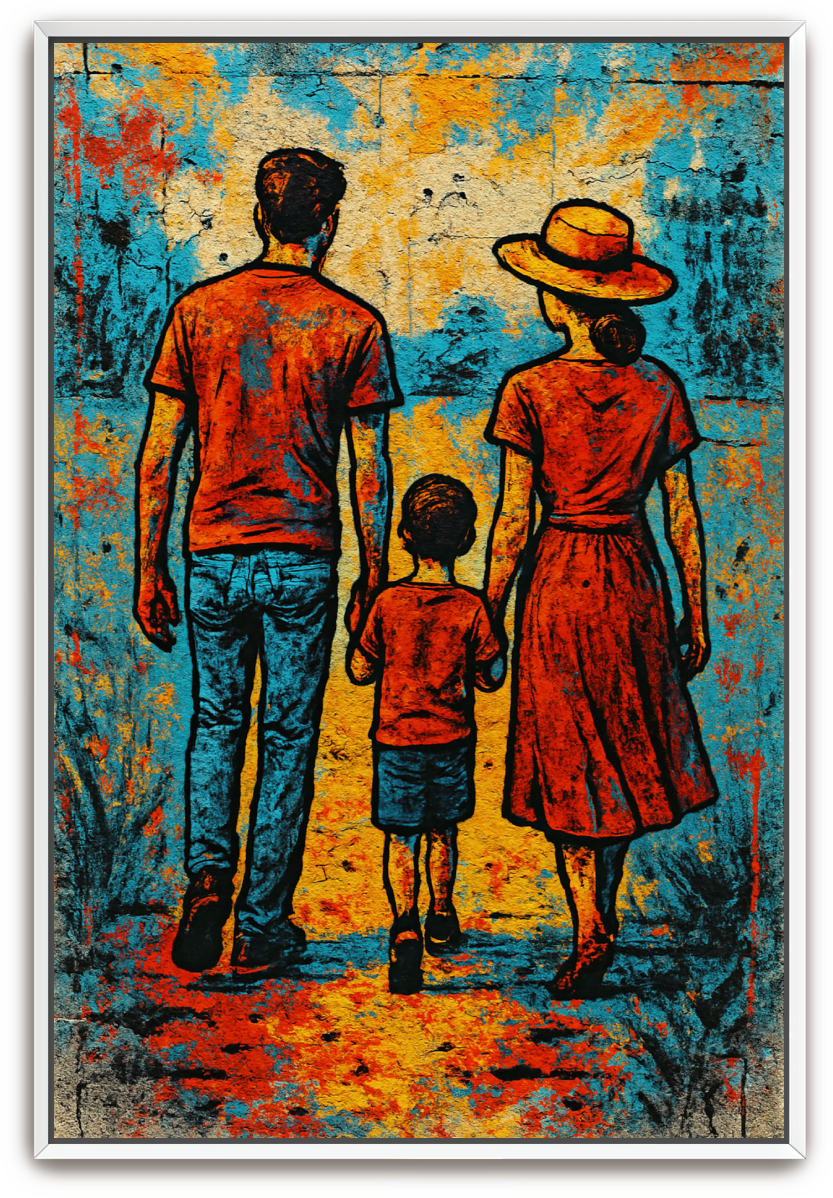 Family Walk - Street Art