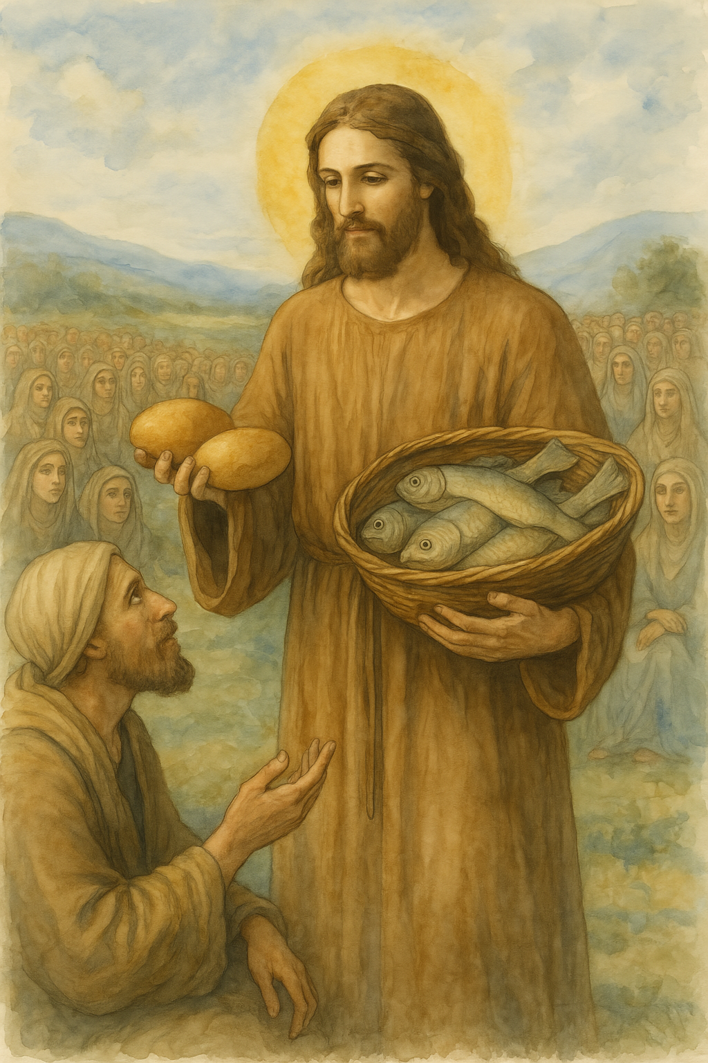 Fed - Watercolor - Scriptures Illustrated
