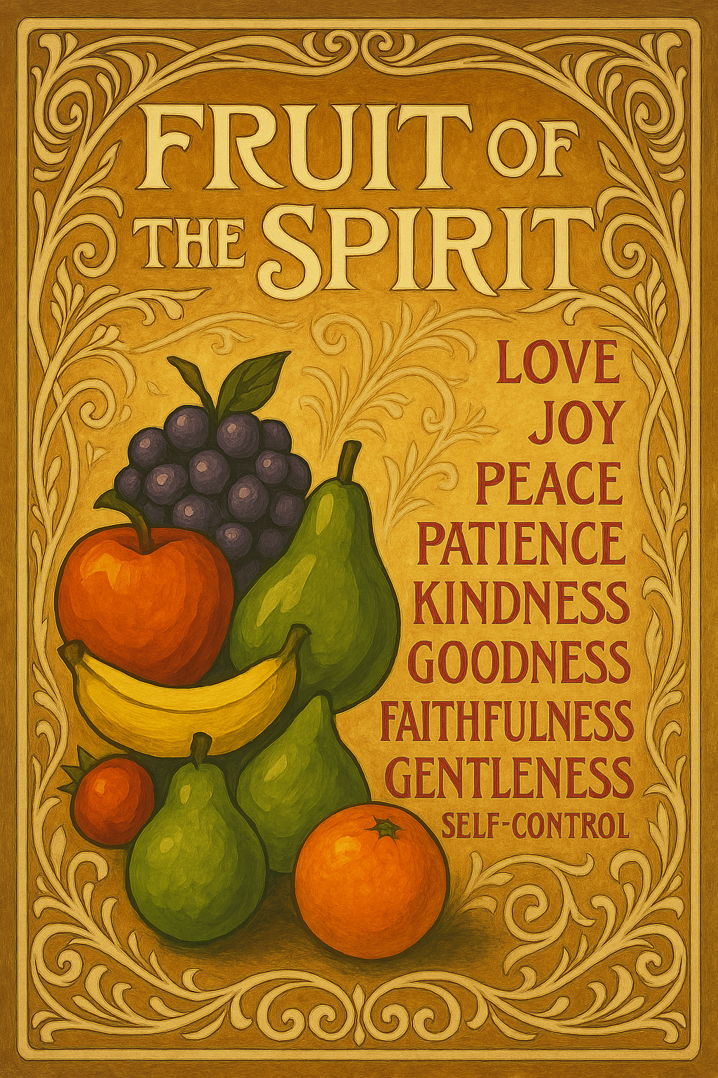 Fruit of the Spirit - Art Nouveau - Scriptures Illustrated