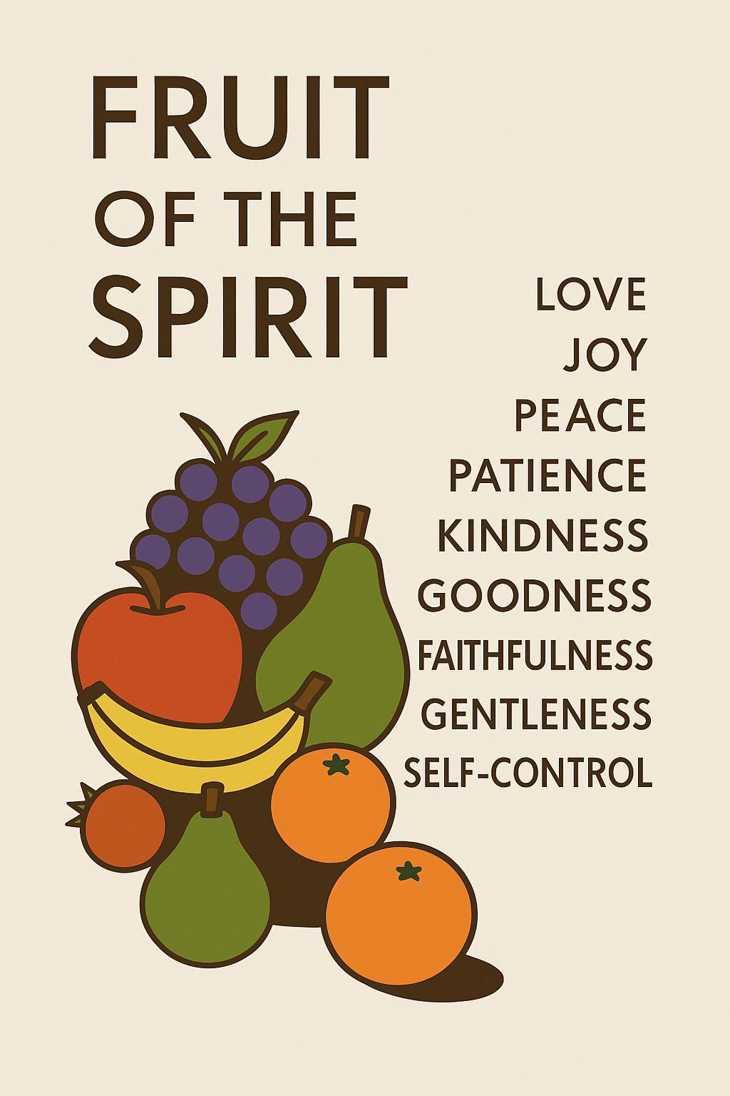 Fruit of the Spirit - Minimalism - Scriptures Illustrated