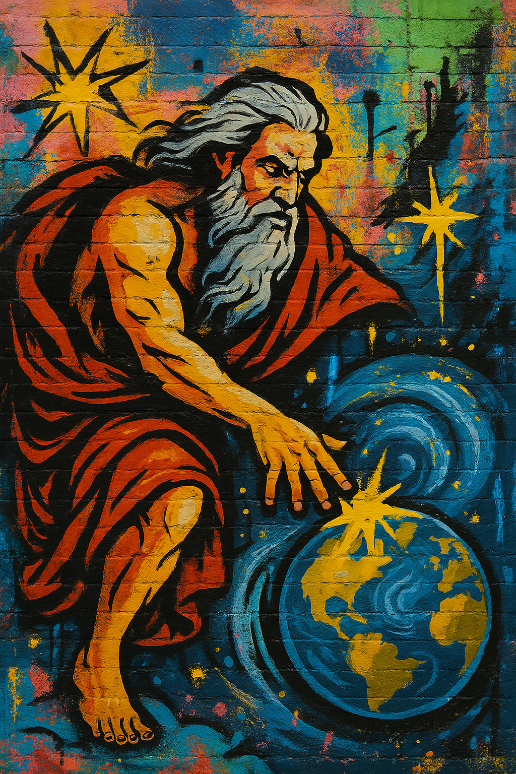God Creates - Street Art - Scriptures Illustrated