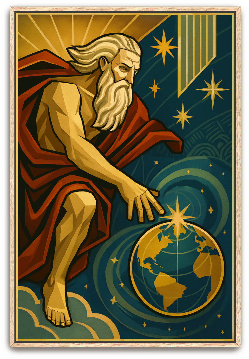 God Creates - Art Deco - Scriptures Illustrated