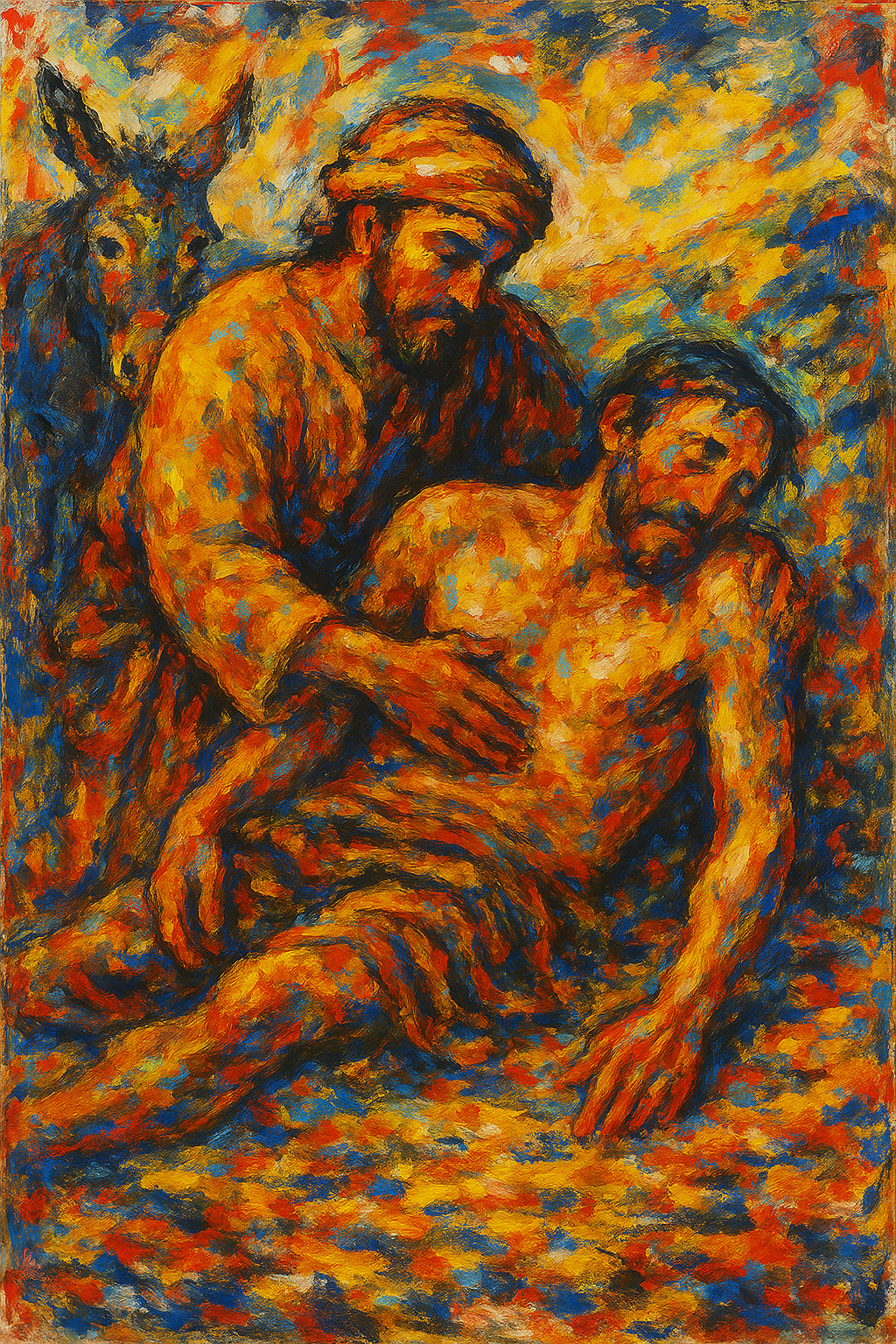 Good Samaritan - Abstract Expressionism - Scriptures Illustrated