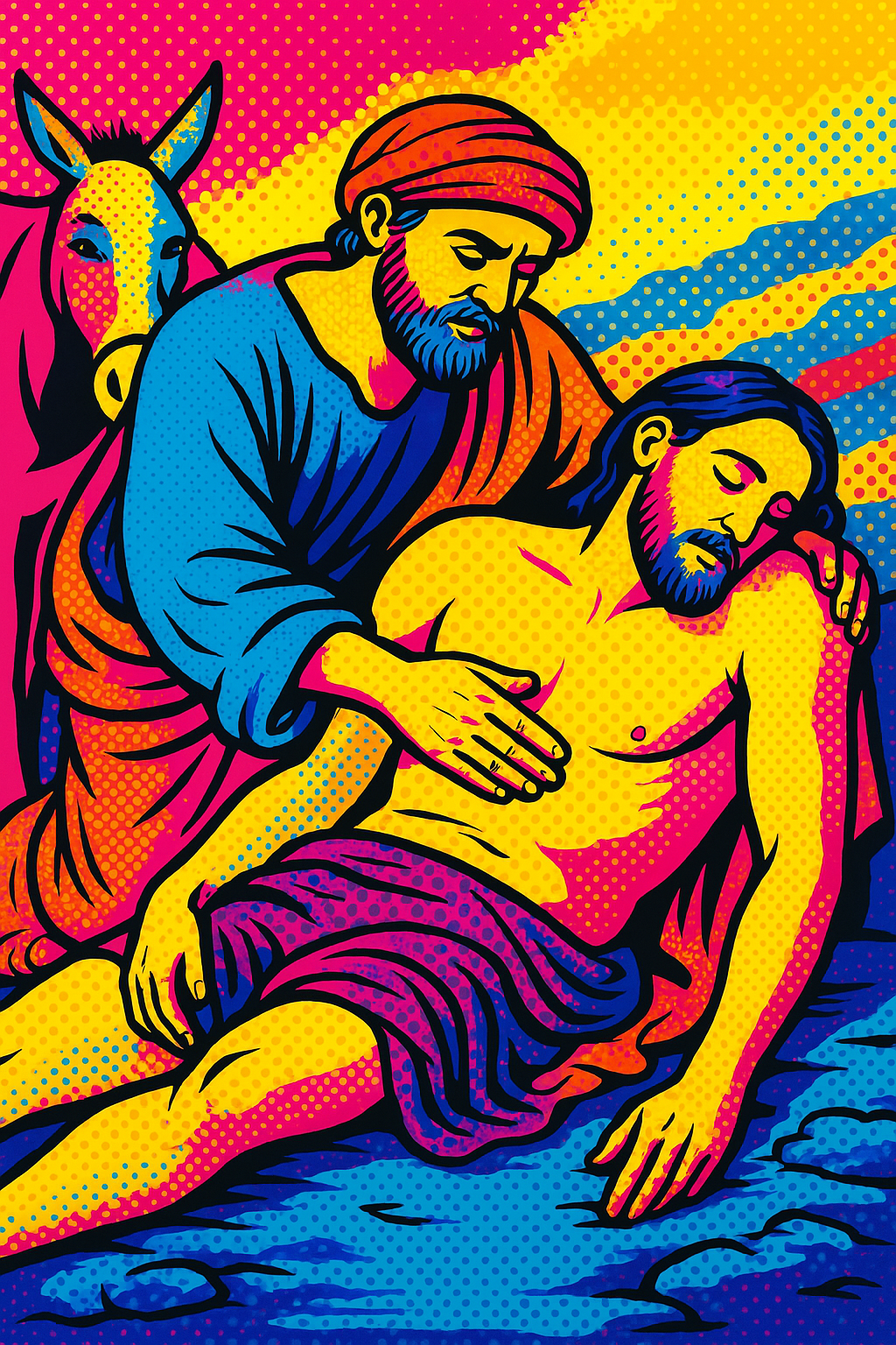 Good Samaritan - Pop Art - Scriptures Illustrated