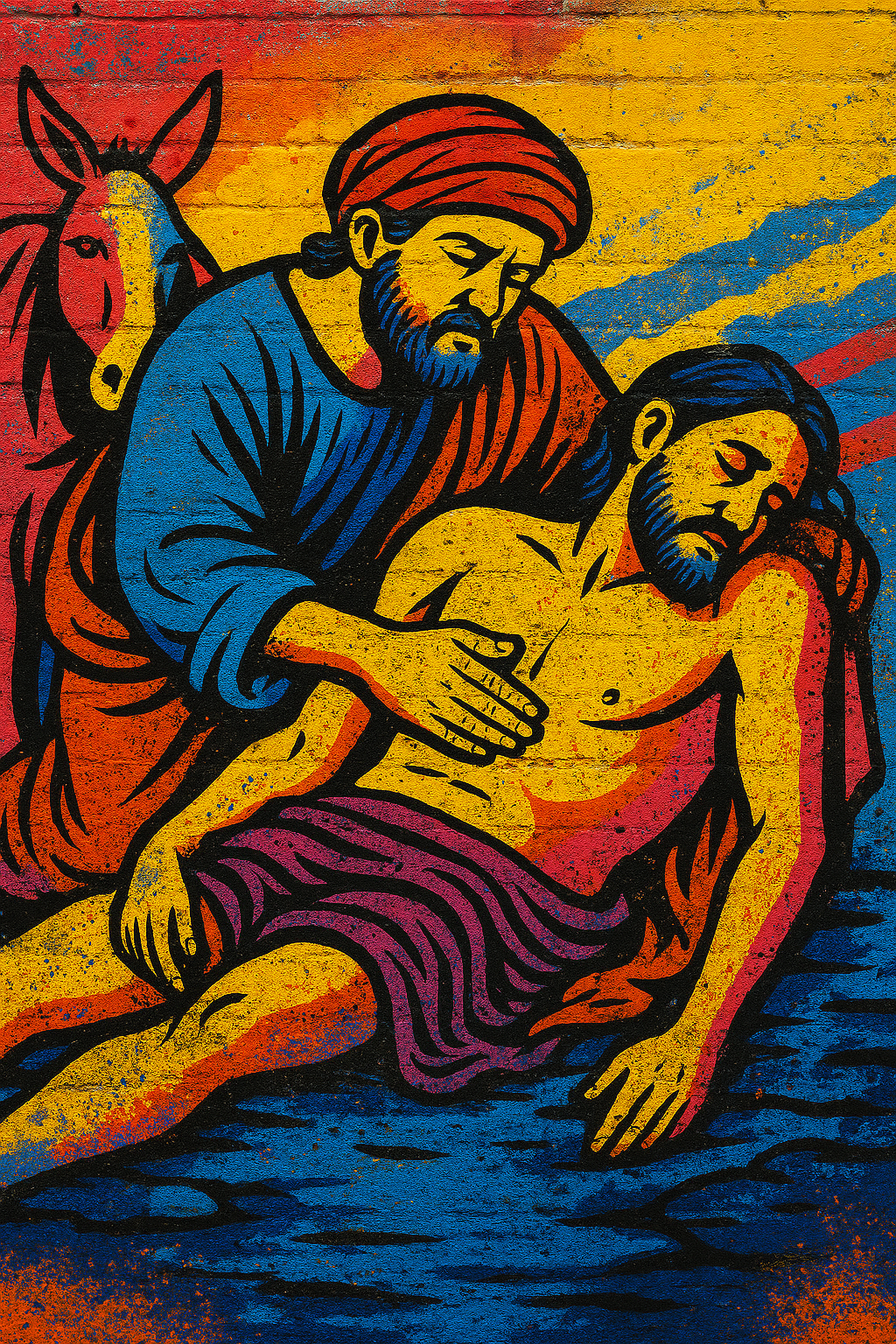 Good Samaritan - Street Art - Scriptures Illustrated