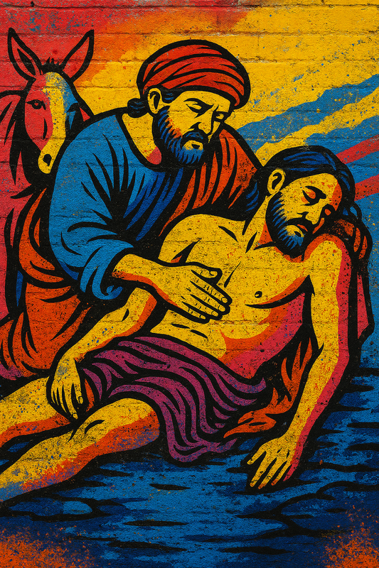 Good Samaritan - Street Art - Scriptures Illustrated