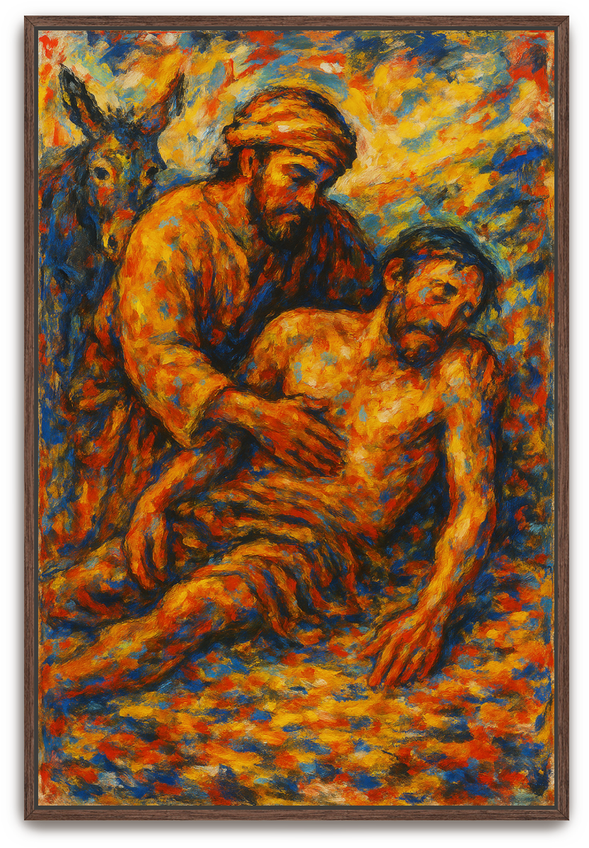 Good Samaritan - Abstract Expressionism - Scriptures Illustrated