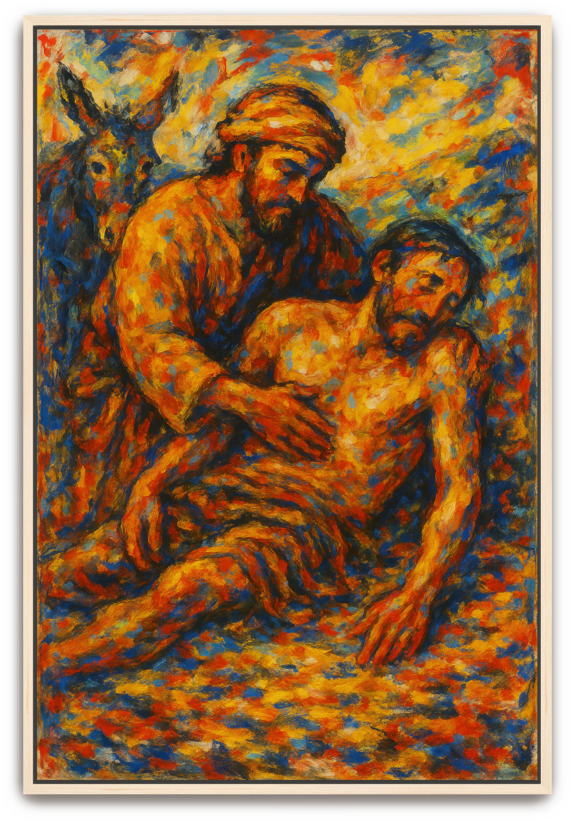 Good Samaritan - Abstract Expressionism - Scriptures Illustrated