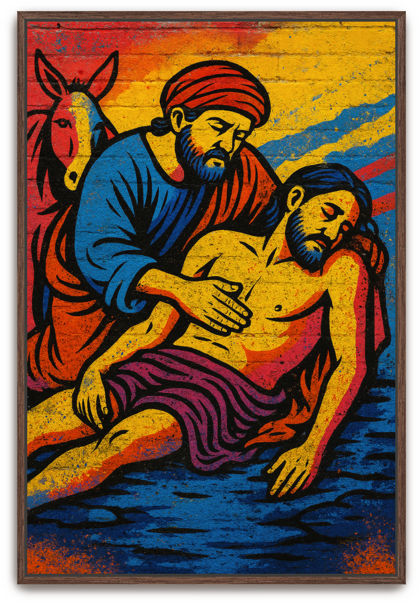 Good Samaritan - Street Art - Scriptures Illustrated