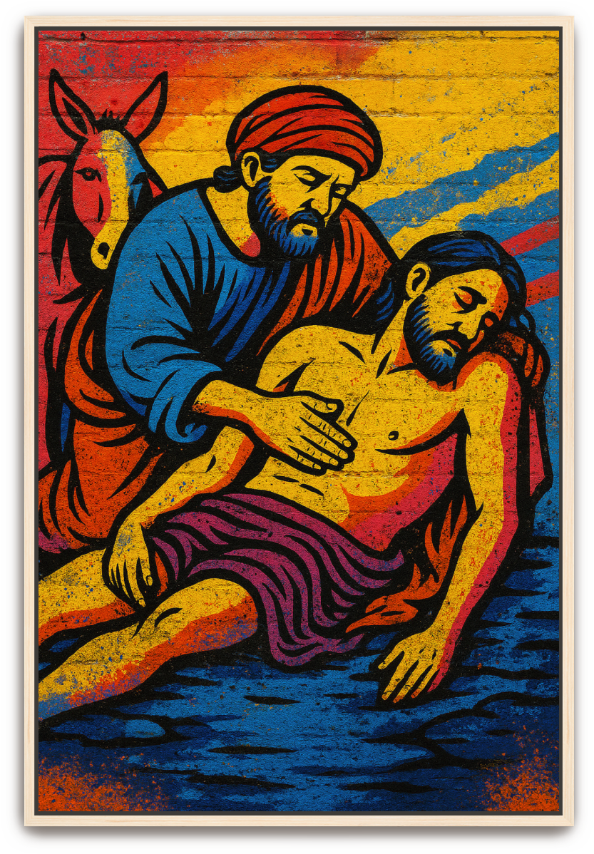 Good Samaritan - Street Art - Scriptures Illustrated