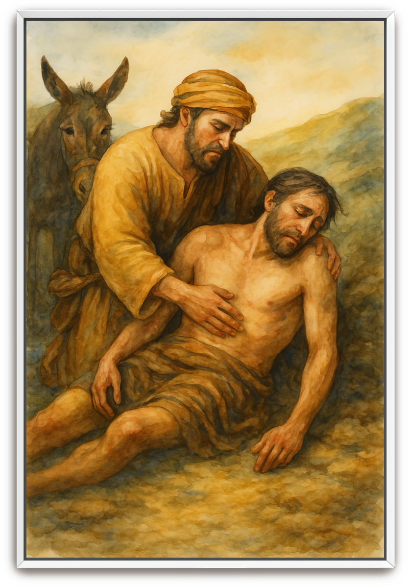 Good Samaritan - Watercolor - Scriptures Illustrated