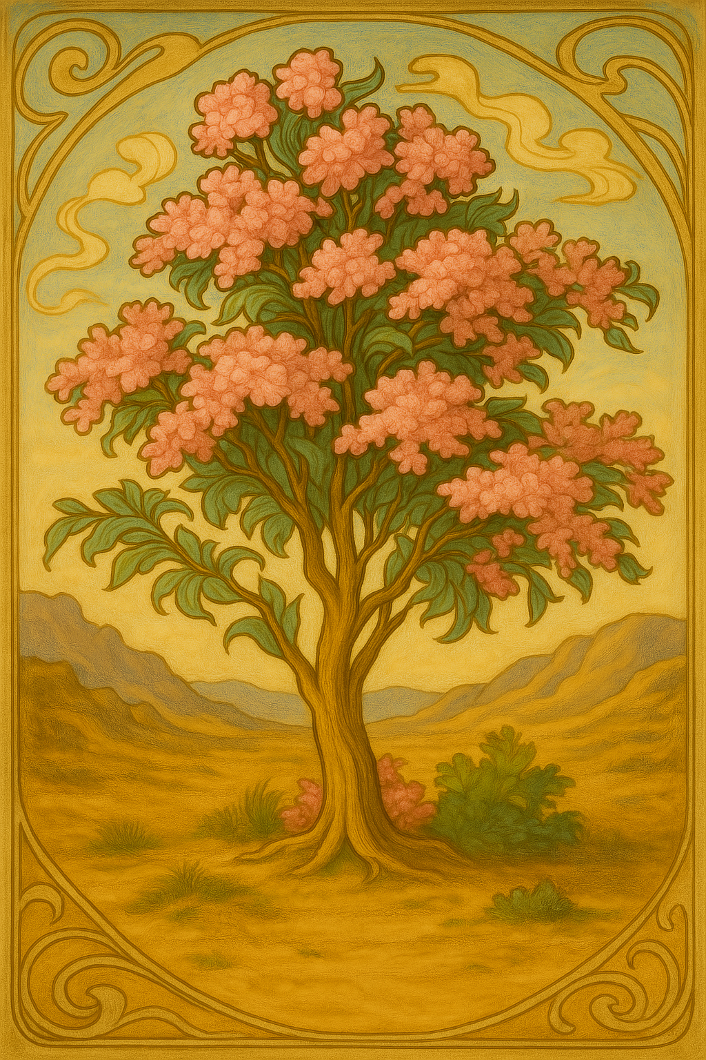 Hadassah Tree - Art Nouveau - Scriptures Illustrated