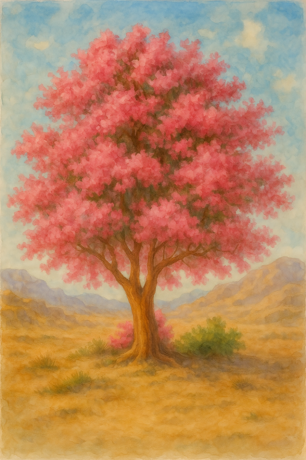 Hadassah Tree - Watercolor - Scriptures Illustrated
