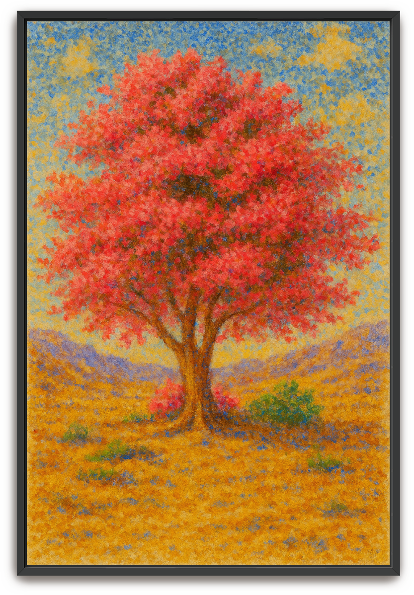 Hadassah Tree - Pointillism - Scriptures Illustrated