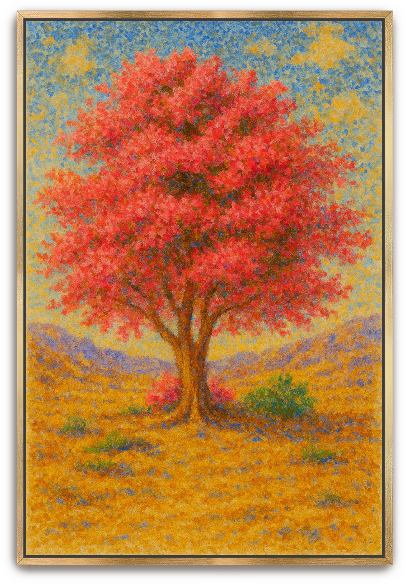 Hadassah Tree - Pointillism - Scriptures Illustrated