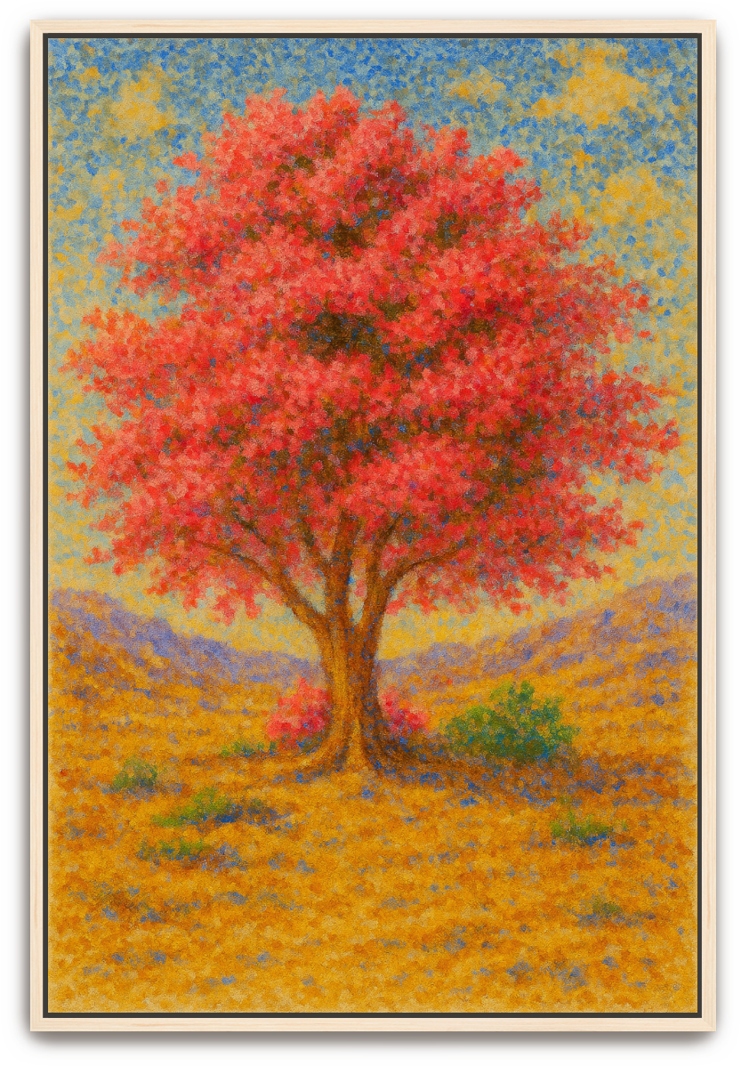 Hadassah Tree - Pointillism