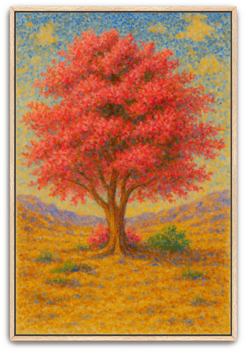 Hadassah Tree - Pointillism - Scriptures Illustrated