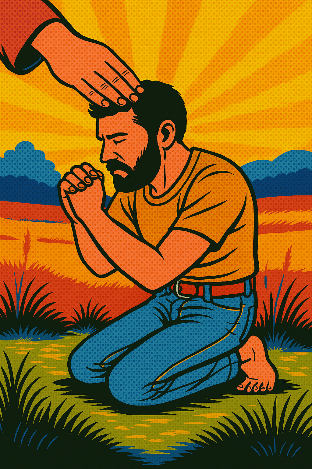 Humbled Prayer - Pop Art - Scriptures Illustrated