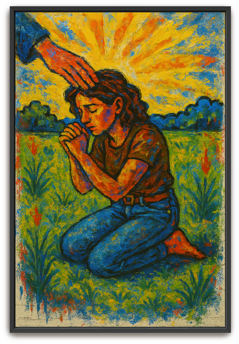 Humbled Prayer 2 - Abstract Expressionism - Scriptures Illustrated