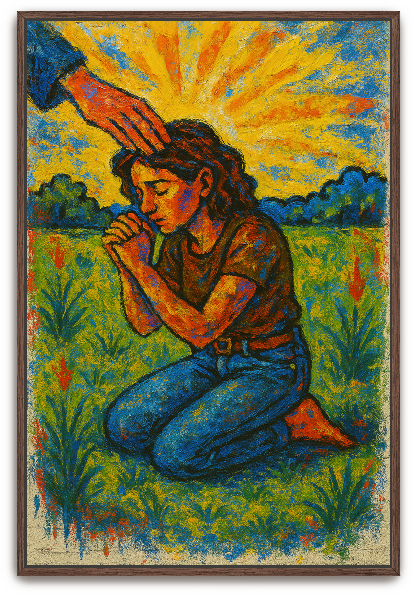 Humbled Prayer 2 - Abstract Expressionism - Scriptures Illustrated