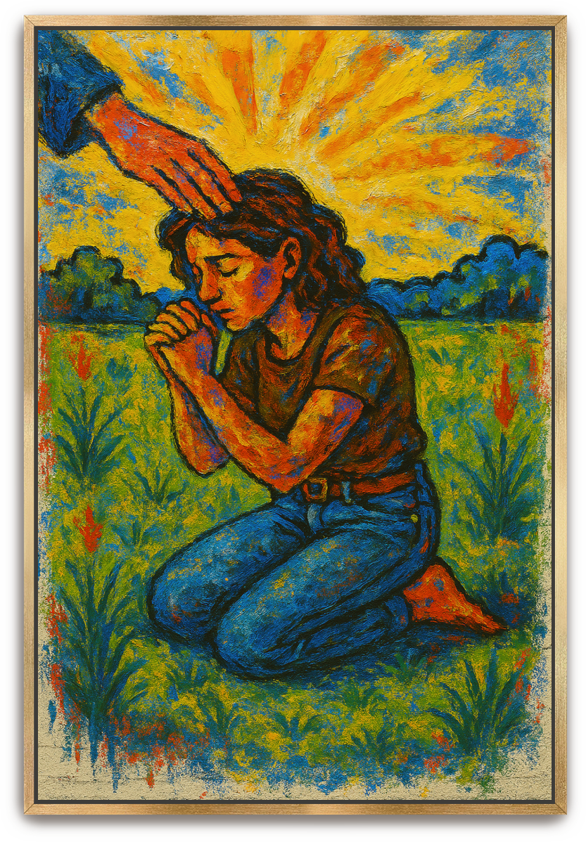 Humbled Prayer 2 - Abstract Expressionism - Scriptures Illustrated