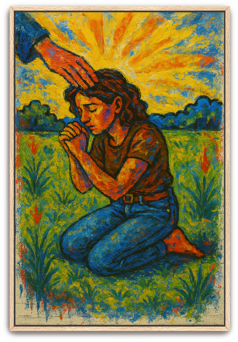 Humbled Prayer 2 - Abstract Expressionism - Scriptures Illustrated