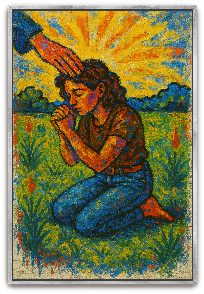 Humbled Prayer 2 - Abstract Expressionism - Scriptures Illustrated