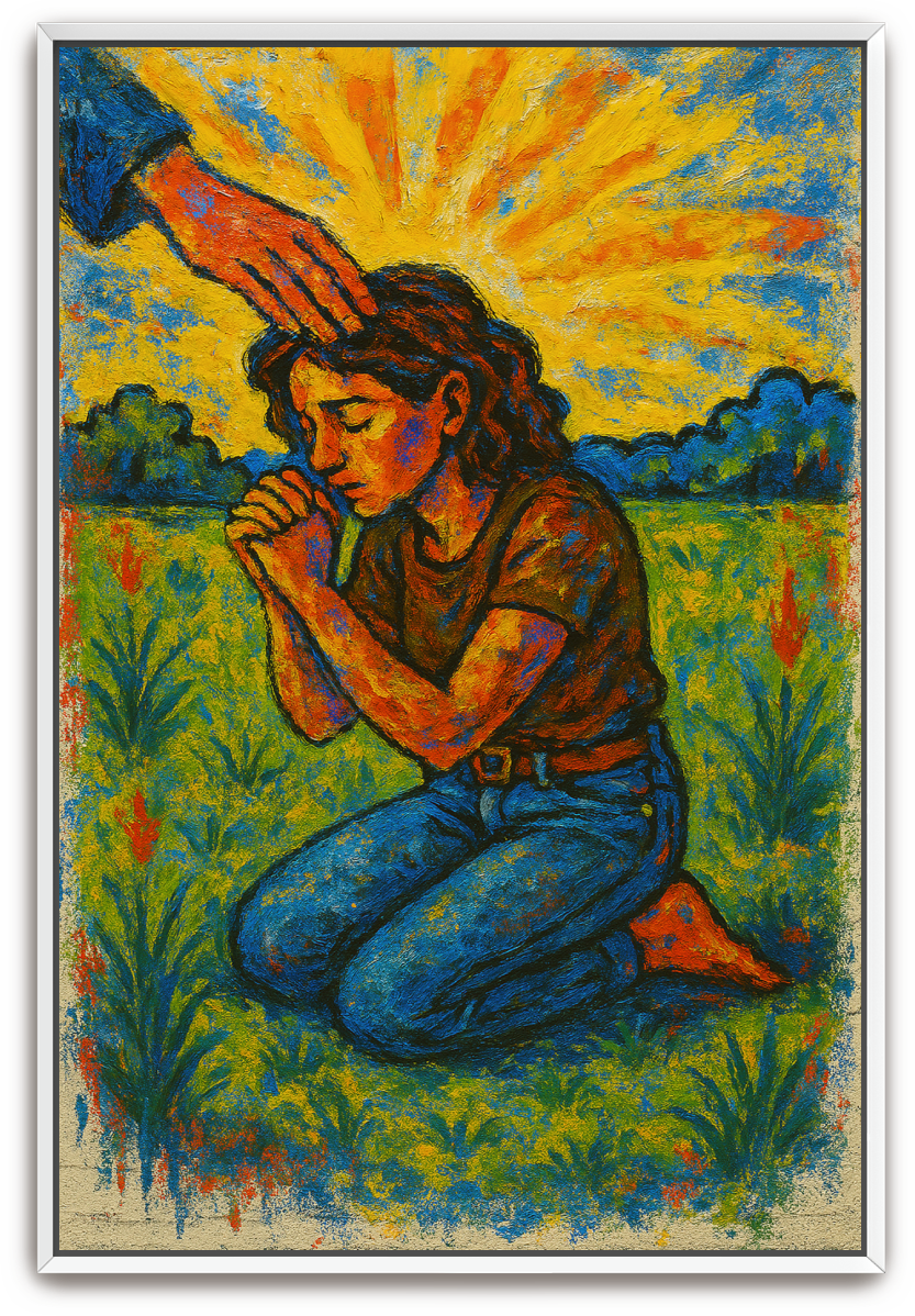 Humbled Prayer 2 - Abstract Expressionism - Scriptures Illustrated