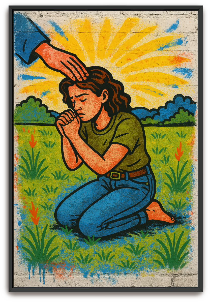 Humbled Prayer 2 - Street Art - Scriptures Illustrated