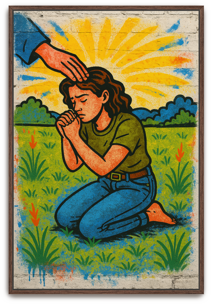 Humbled Prayer 2 - Street Art - Scriptures Illustrated