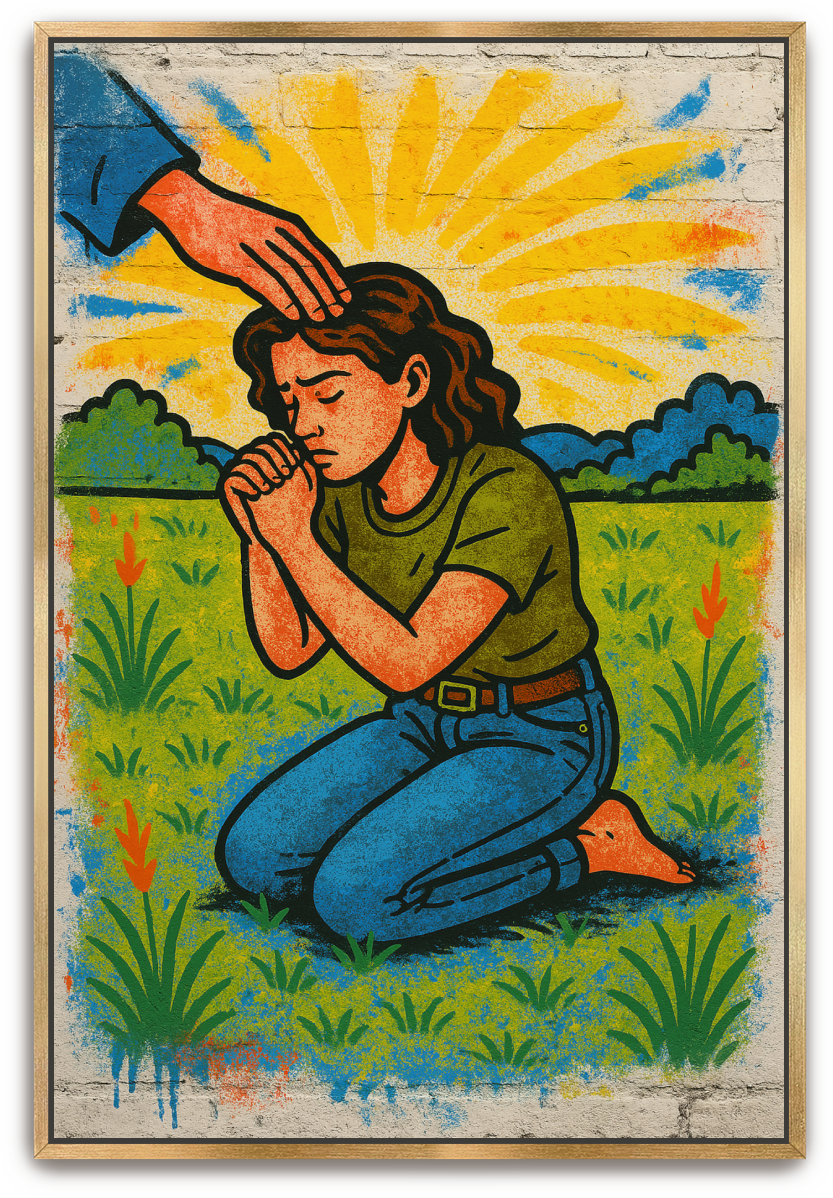 Humbled Prayer 2 - Street Art - Scriptures Illustrated