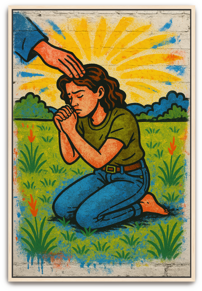 Humbled Prayer 2 - Street Art - Scriptures Illustrated