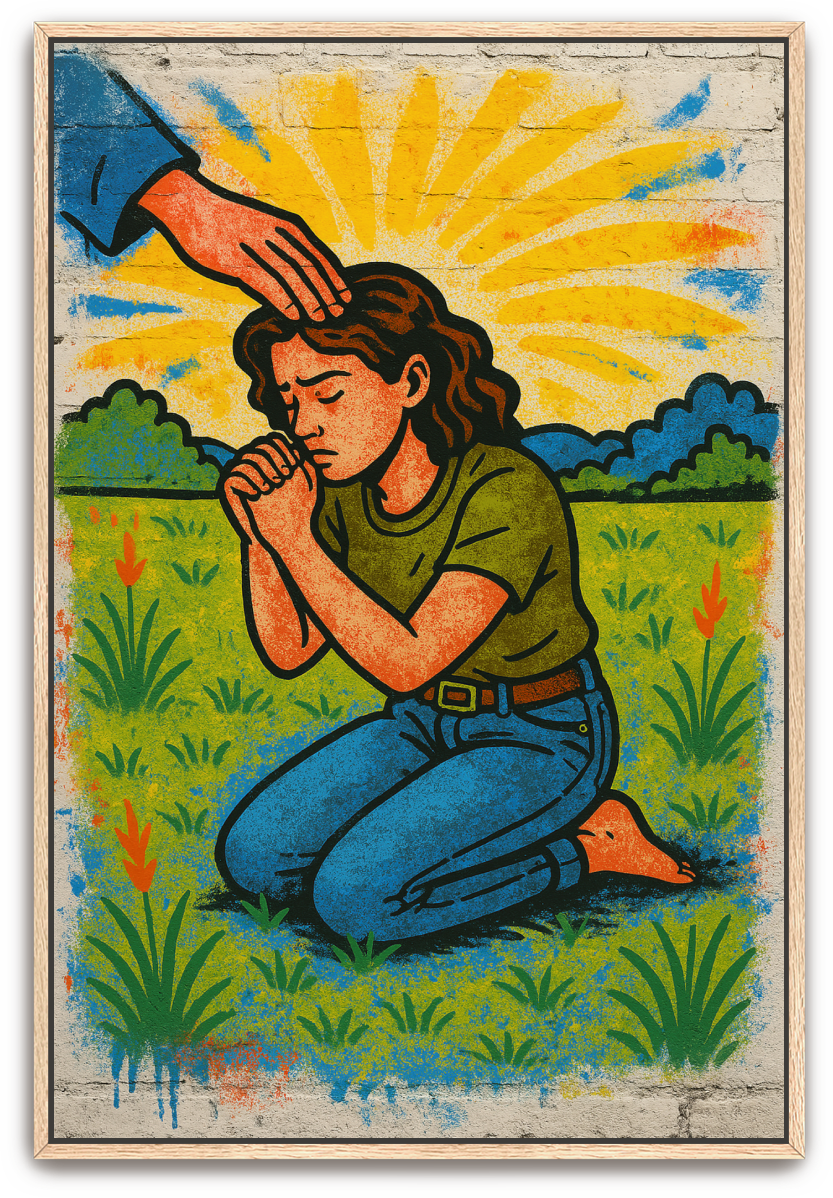 Humbled Prayer 2 - Street Art - Scriptures Illustrated