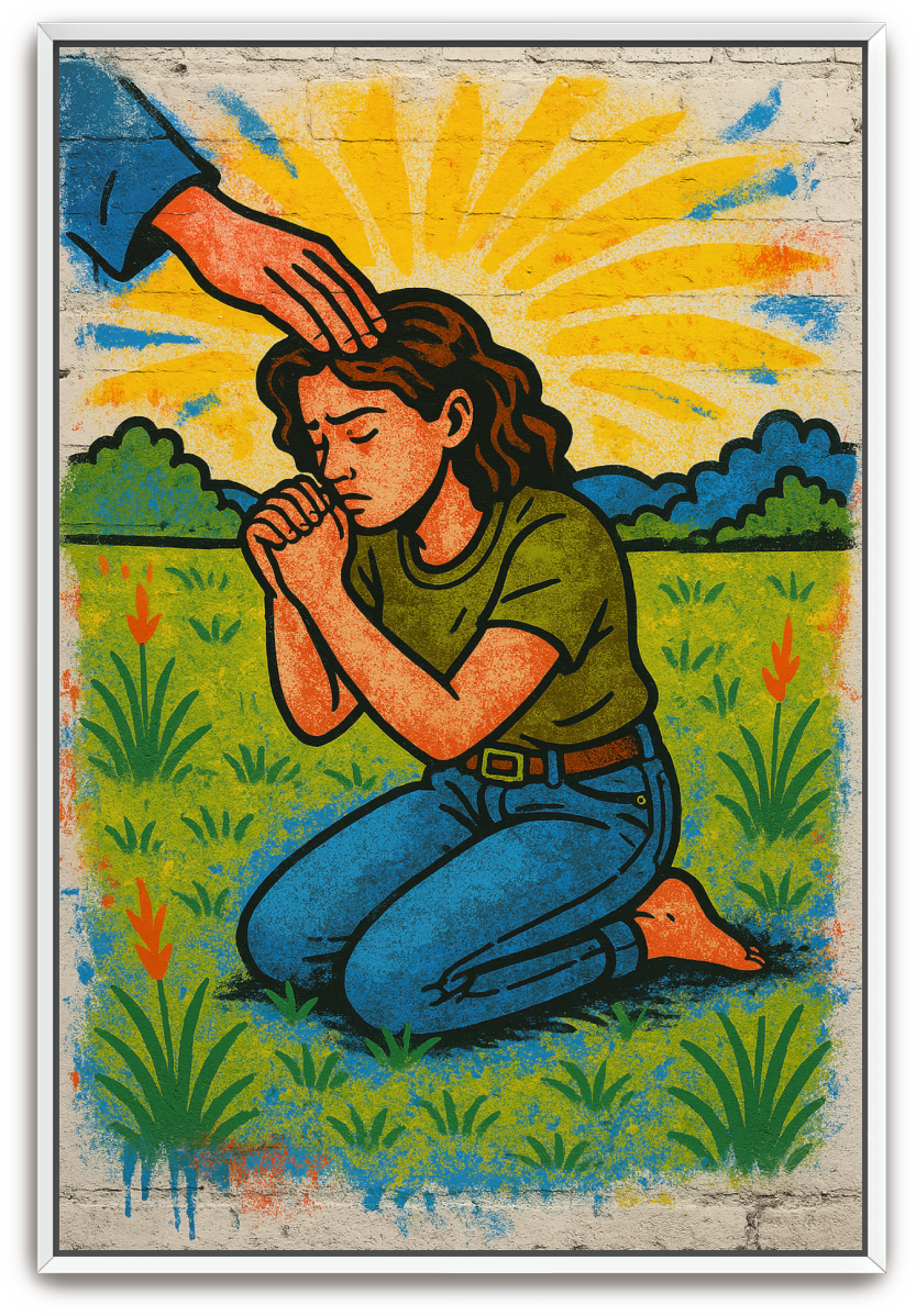 Humbled Prayer 2 - Street Art - Scriptures Illustrated