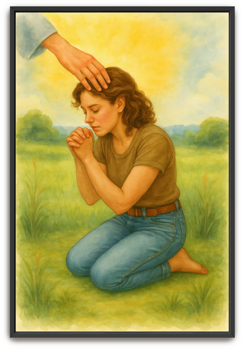 Humbled Prayer 2 - Watercolor - Scriptures Illustrated